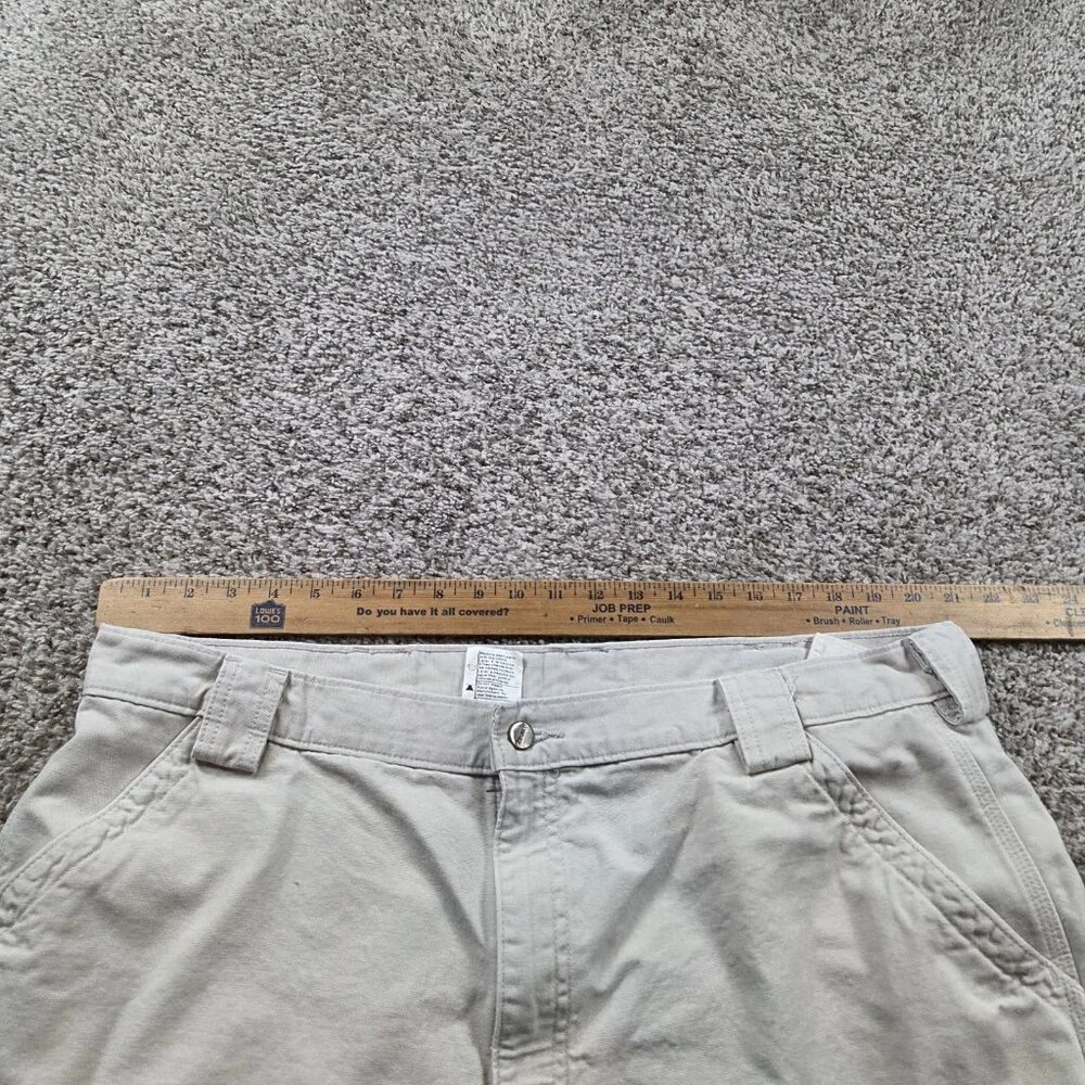 Carhartt Cargo Shorts Men's 42 Beige Utility Outdoor Workwear Read* - Picture 3 of 8